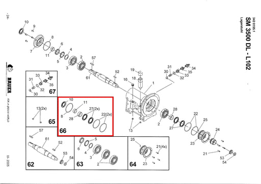 Rep.Set Dichtung, DL - L  102 Technische Zeichnung