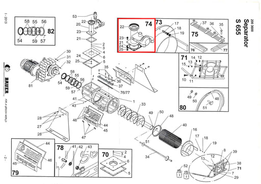 Rep. Set T-Einlaufstück S655/S855 Technische Zeichnung