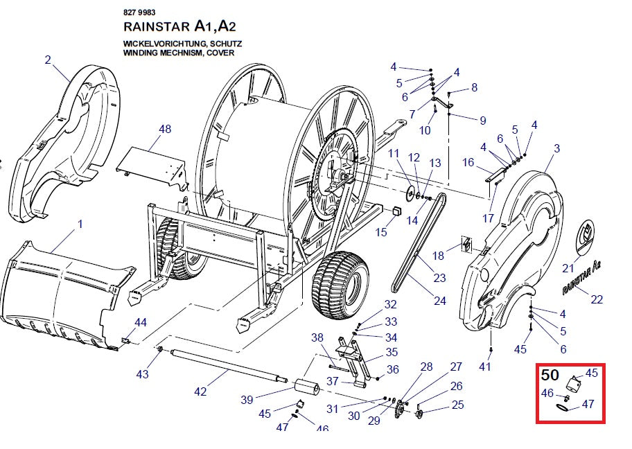 Rep.Set Mitnehmer zu Wickelvorrichtung für RAINSTAR A1, A2 und A3 - 8342987