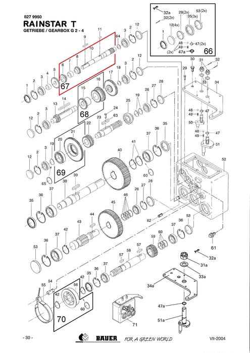 Rep.Set Eingangswelle zu Getriebe G2-4 für RAINSTAR T51 - 8343870