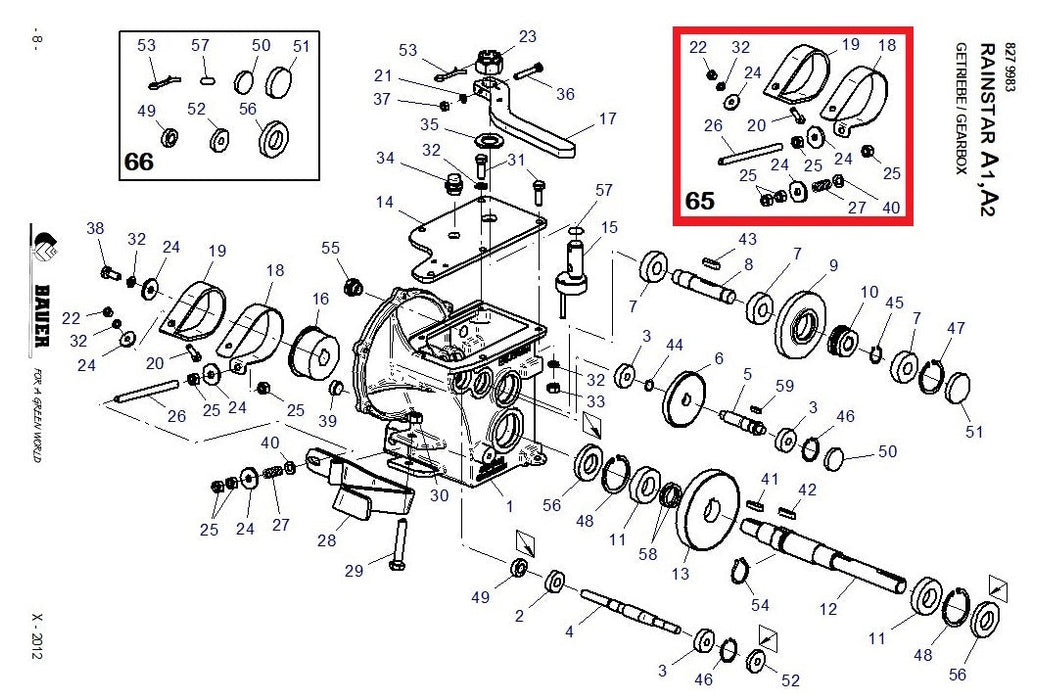 Rep.Set Bandbremse für RAINSTAR A1 und A2 - 8345340