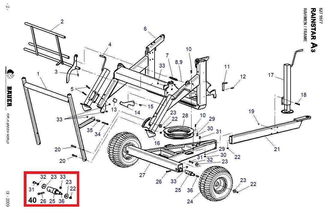 Rep.Set Achsstummel für RAINSTAR A3 - 8345380