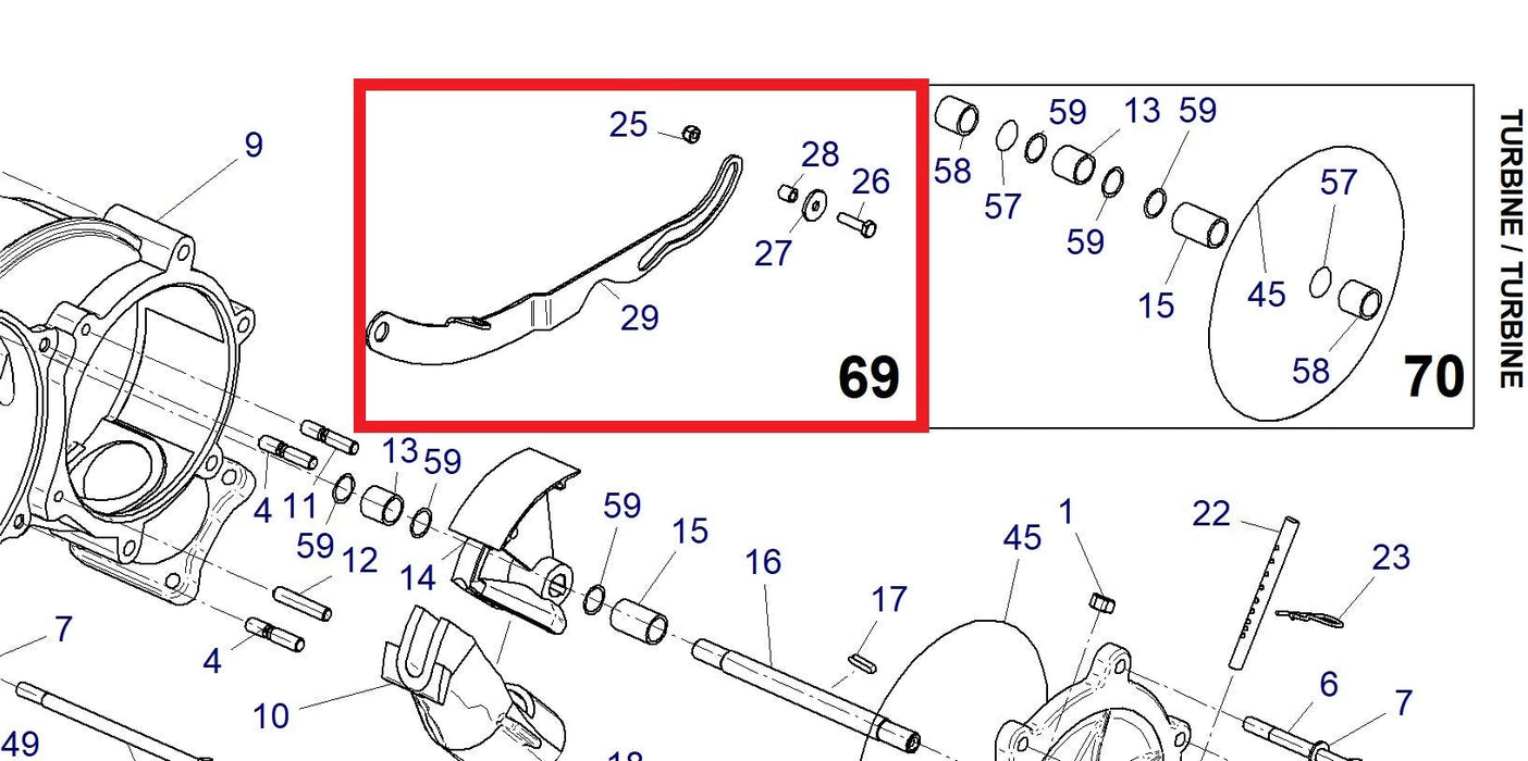 Rep.Set Bremshebel TVR20 für RAINSTAR T51 - 8343860