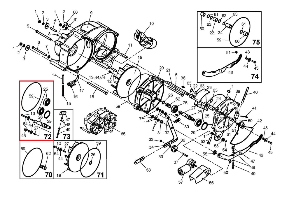 Rep.Set Turbinenwelle TVR20/60 für RAINSTAR E11, E21, E31, E41, E51, E51XL, E55, E55L und E55XL - 8343856