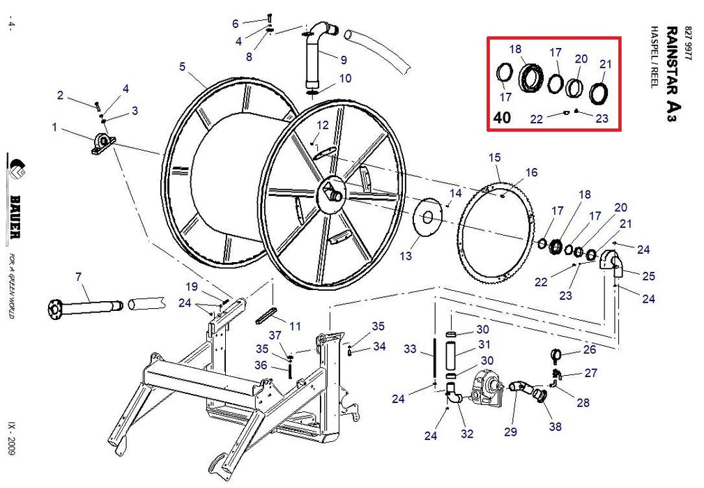 Rep.Set Haspel-Lagerung für RAINSTAR A1, A2 und A3 - 8345382