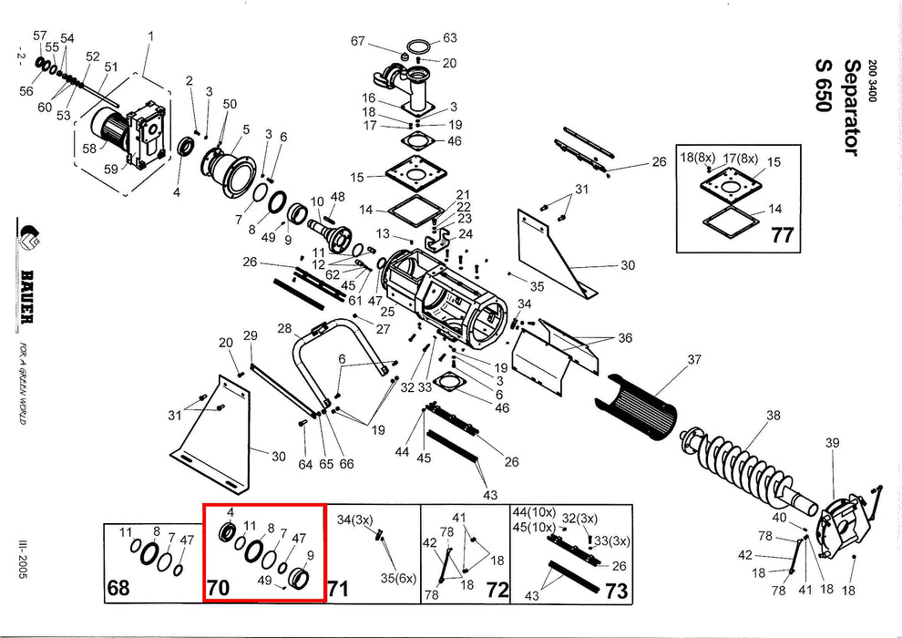 Rep.Set Lagerwechsel für Separator S - 3442112