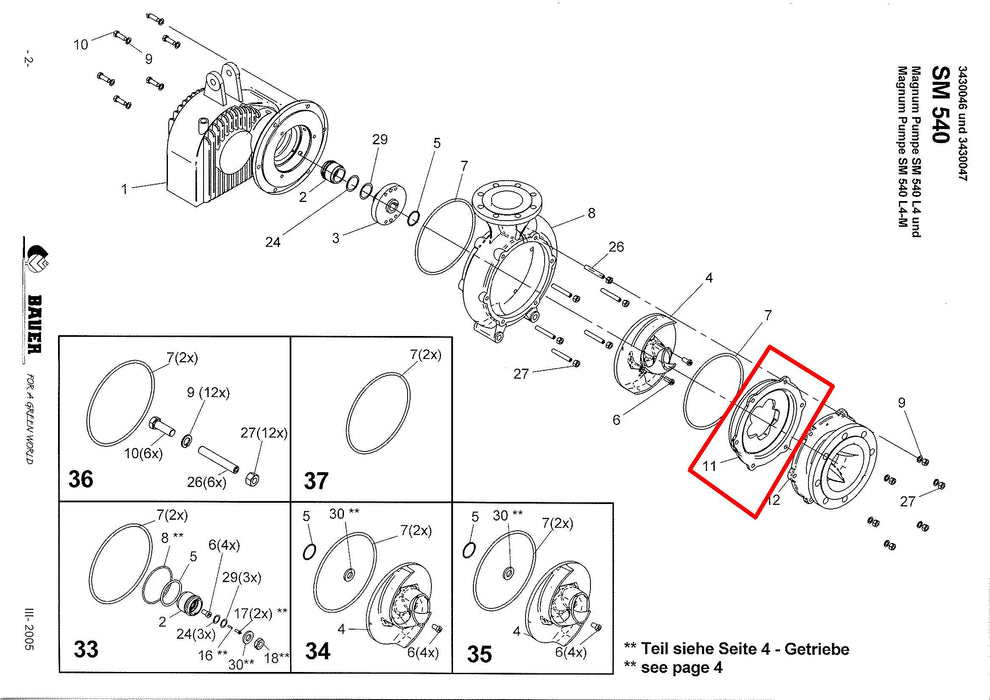 Schneidflansch für Pumpe Magnum SM540 - '3430340