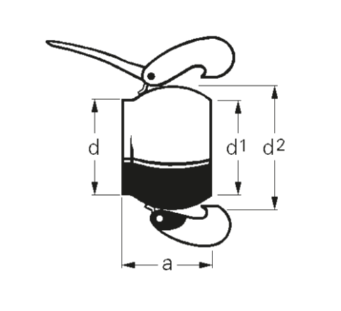 HK Endverschlusskugel mit integriertem Verschluss S9 verzinkt