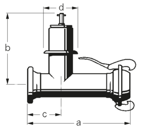 HK Hydranten T-Stück  S37/4“ verzinkt