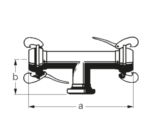 HK Einlauf T-Stück S27 verzinkt