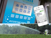 ECOSTAR 6000 Nachrüstsatz für RAINSTAR T/E, weltweit ohne Europa im Einsatz auf unteren hälfte der Abbildung. obere hälfte zeigt ECOSTAR 6000 Einstellungen und ein Handy mit Whatsapp text über die Details des ECOSTAR 6000
