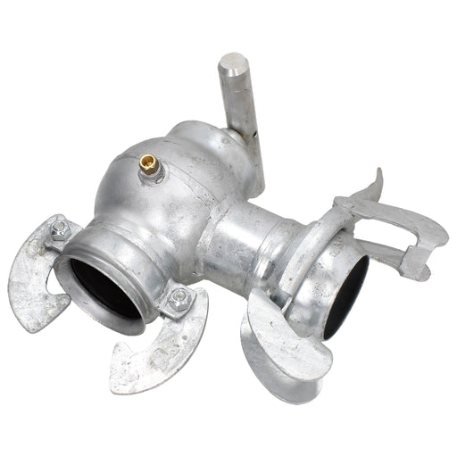 HK Anschlussbogen mit Ventilspindel S36/3“ verzinkt Produktabbildung von oben