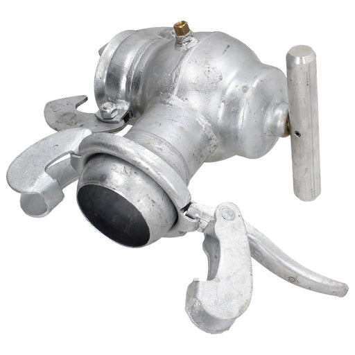 HK Anschlussbogen mit Ventilspindel S36/3“ verzinkt Produktabbildung von vorne