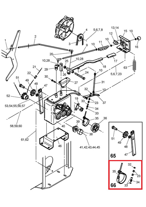 Rep.Set Bandbremse G2-4 für RAINSTAR T32, T42 und T51 Technische Zeichnung