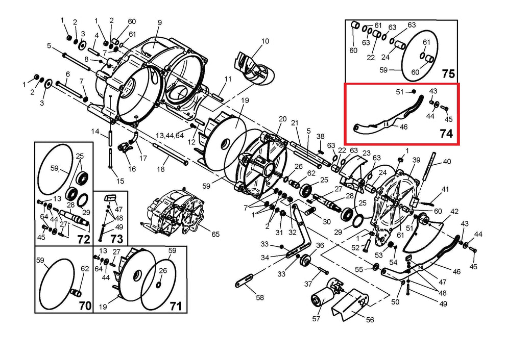 Rep.Set Bremshebel zu Turbine für RAINSTAR E11, E21, E31, E41, E51, E51XL Technische Zeichnung