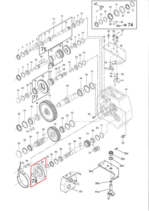 Rep.Set Bremsscheibe G4 für RAINSTAR E11, E21, E31, E41, E51, E51XL, E55 Technische Zeichnung