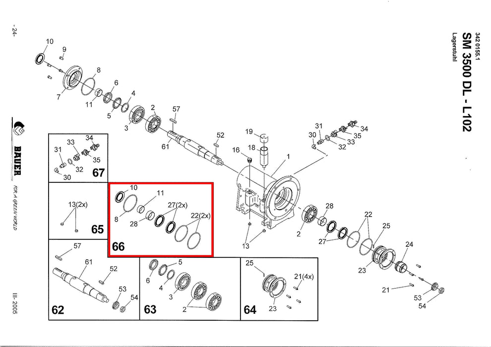 Rep.Set Dichtung, DL - L  102 Technische Zeichnung