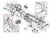 Rep.Set Turbinenwelle TVR20/60 für RAINSTAR E11, E21, E31, E41, E51, E51XL, E55, E55L und E55XL Technische Zeichnung