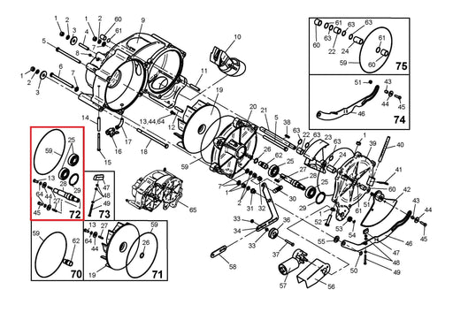 Rep.Set Turbinenwelle TVR20/60 für RAINSTAR E11, E21, E31, E41, E51, E51XL, E55, E55L und E55XL Technische Zeichnung