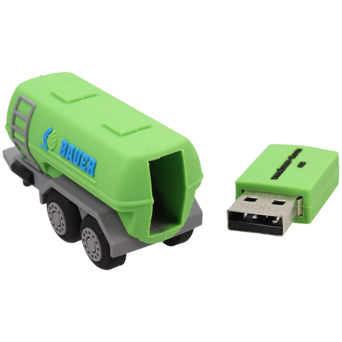 USB Stick in Form eines 3D Güllefasses Produktabbildung von hinten, Stick Draußen